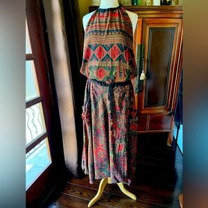 Bohemian Halter harem jumpsuit one size